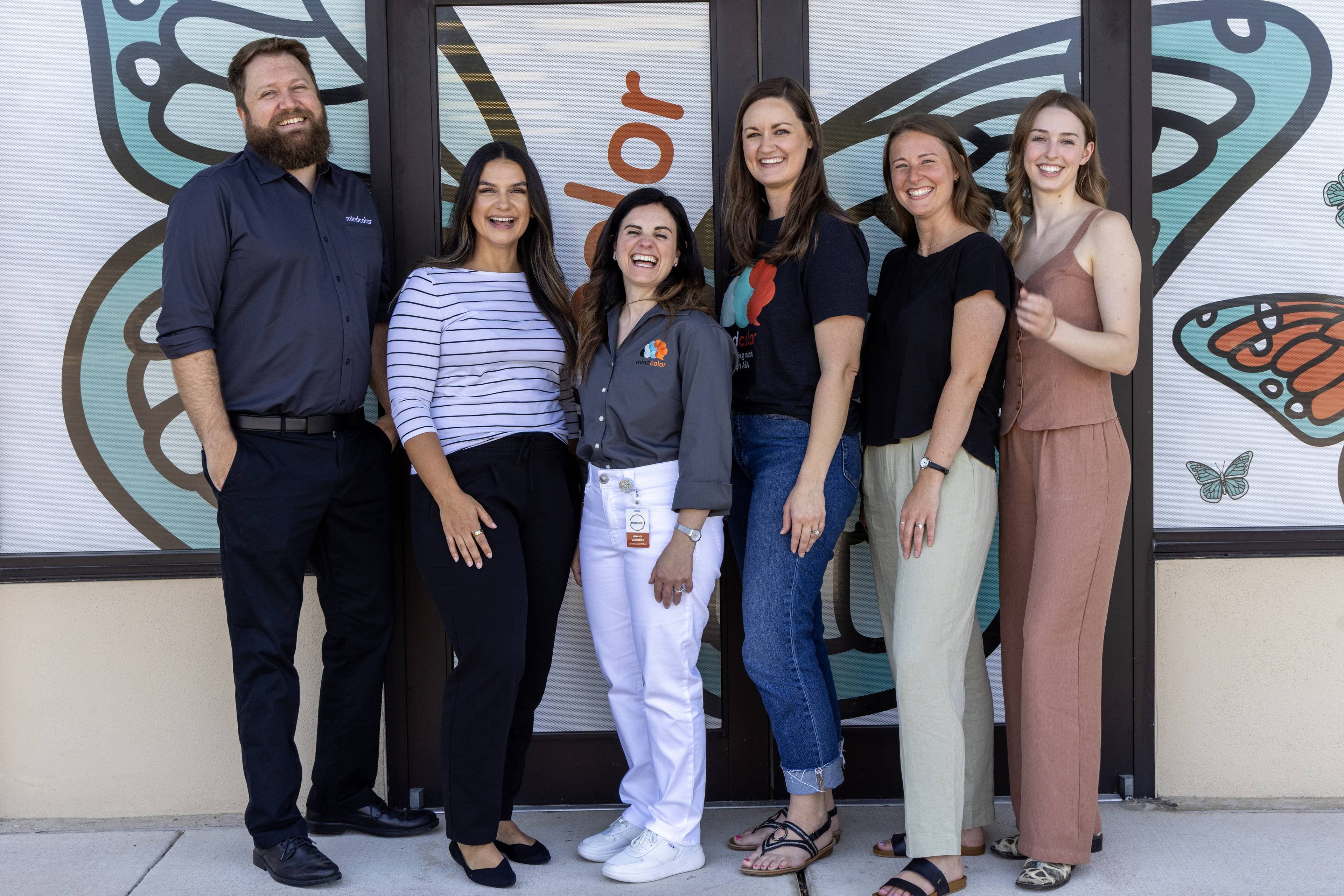 Mindcolor staff members in bright, modern therapy facility